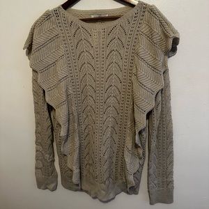 NWT Tan/Gray Sweater